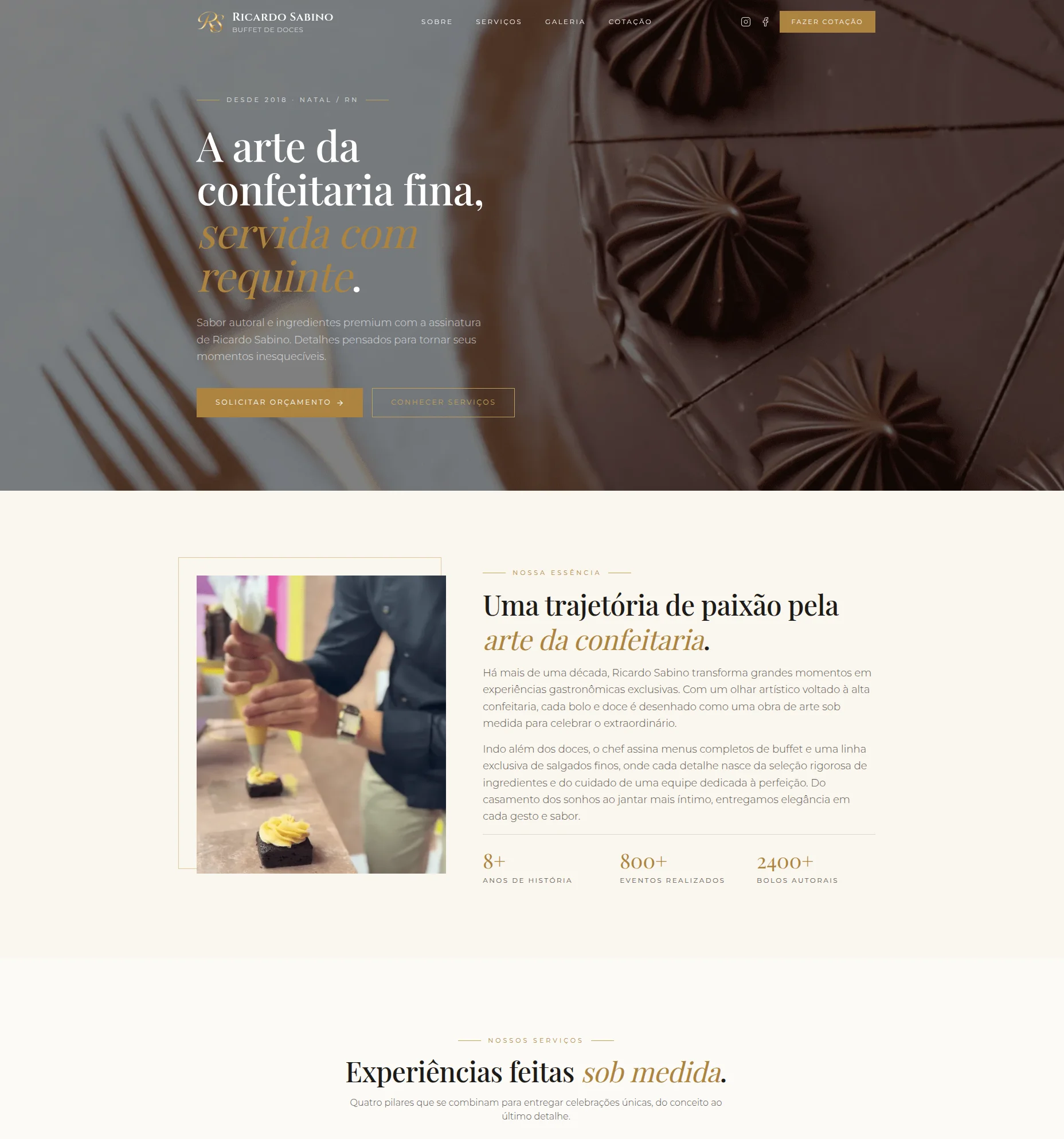 Preview da landing page premium do Ricardo Sabino Buffet
